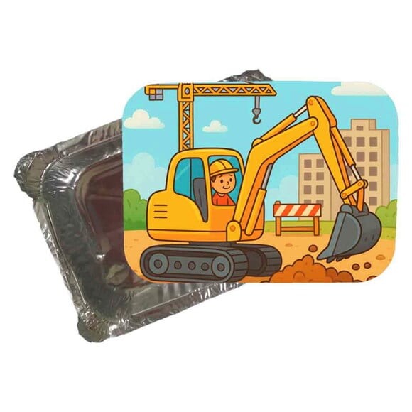 Marmitinha Personalizada 220ml Retroescavadeira