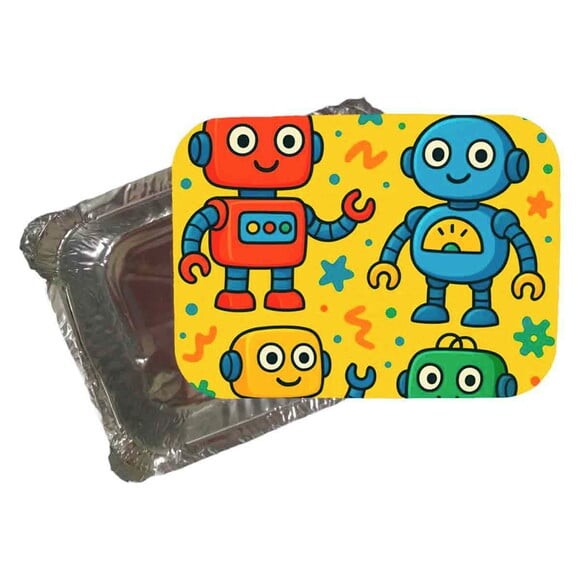 Marmitinha Personalizada 220ml Robôs Divertidos