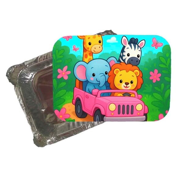 Marmitinha Personalizada 220ml Safari Rosa