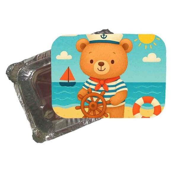 Marmitinha Personalizada 220ml Ursinho Marinheiro