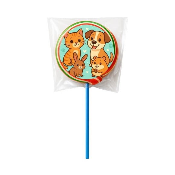Pirulito Psicodélico Personalizado Animais de Estimação