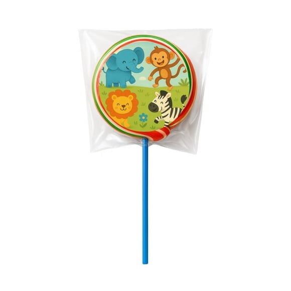 Pirulito Psicodélico Personalizado Animais Divertidos