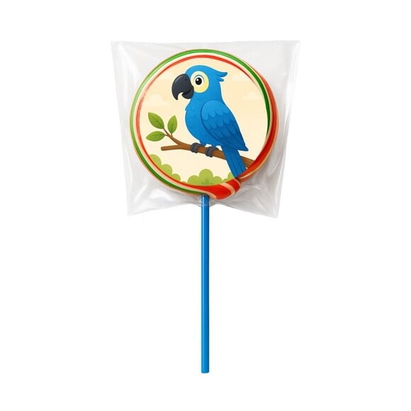 Pirulito Psicodélico Personalizado Arara Azul