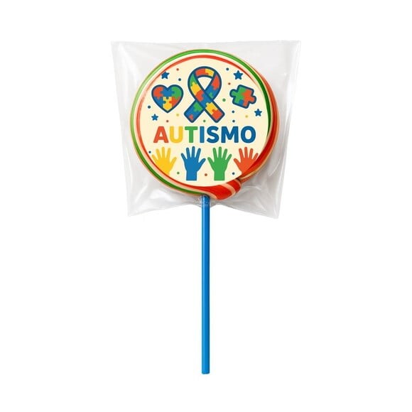 Pirulito Psicodélico Personalizado Autismo