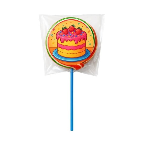 Pirulito Psicodélico Personalizado Bolo Confeitado