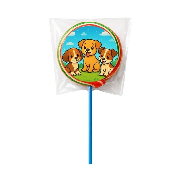 Pirulito Psicodélico Personalizado Cachorrinhos