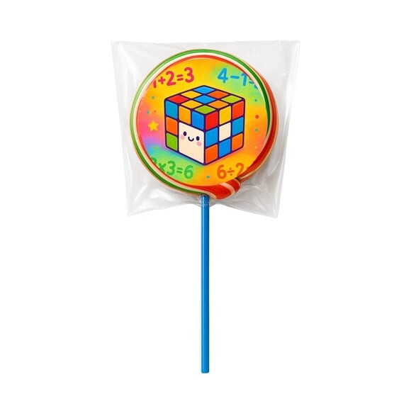 Pirulito Psicodélico Personalizado Cubo Mágico