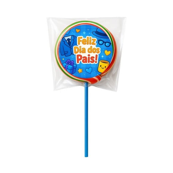 Pirulito Psicodélico Personalizado Dia dos Pais