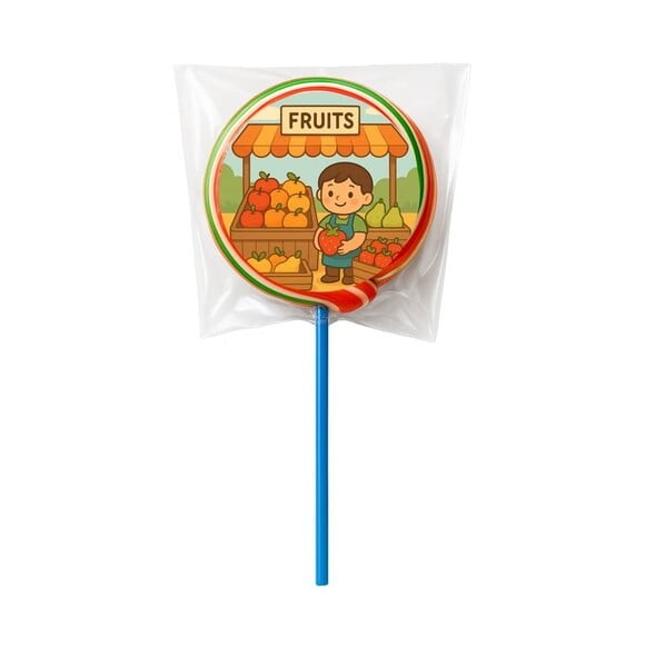 Pirulito Psicodélico Personalizado Feira de Frutas