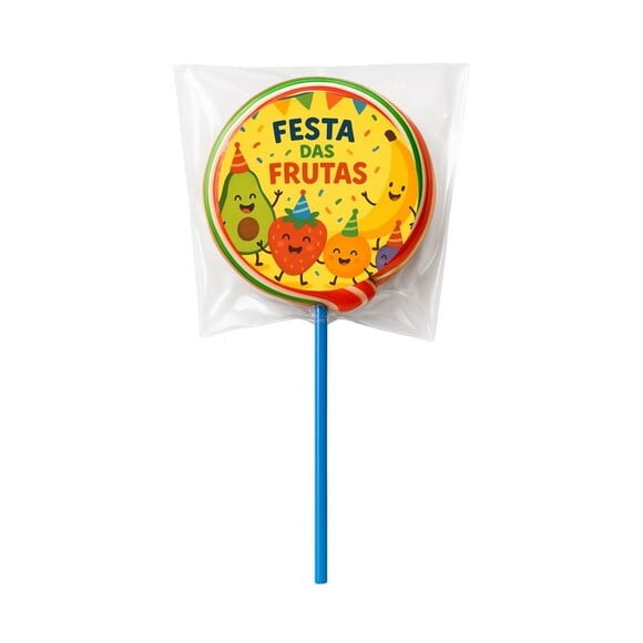 Pirulito Psicodélico Personalizado Festa das Frutas