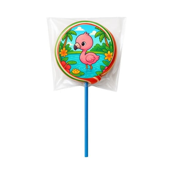 Pirulito Psicodélico Personalizado Flamingo Baby