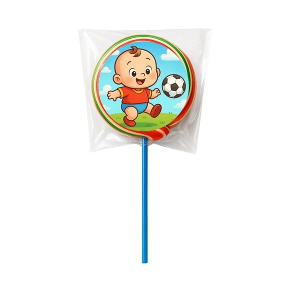 Pirulito Psicodélico Personalizado Futebol Baby
