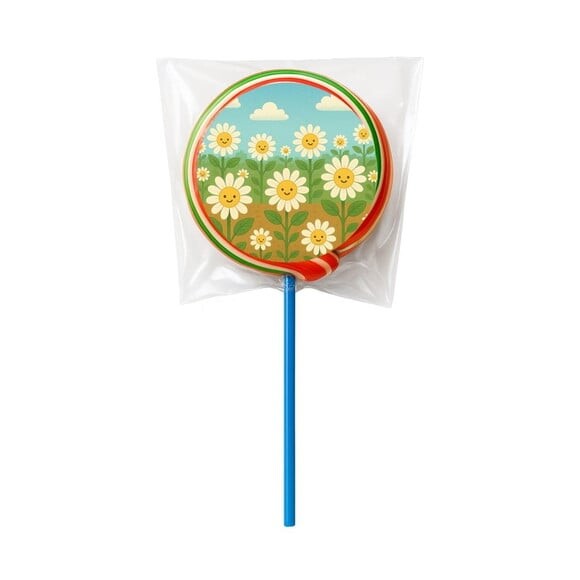 Pirulito Psicodélico Personalizado Margaridas