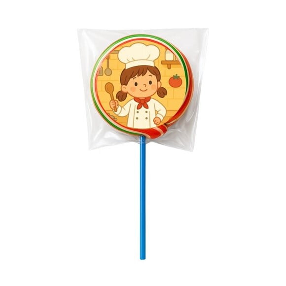 Pirulito Psicodélico Personalizado Mini Chefe Menina
