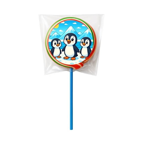 Pirulito Psicodélico Personalizado Pinguins