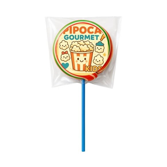 Pirulito Psicodélico Personalizado Pipoca Gourmet Kids