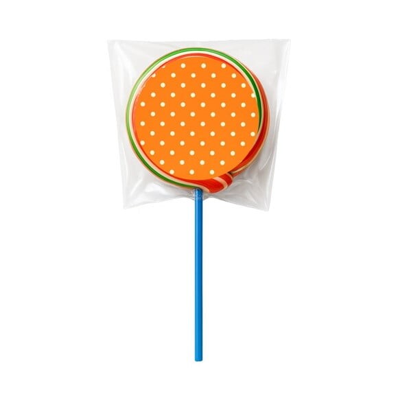 Pirulito Psicodélico Personalizado Poá Laranja