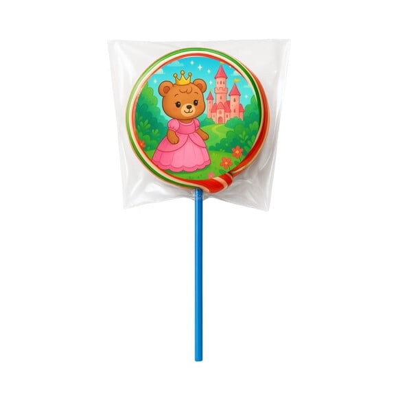 Pirulito Psicodélico Personalizado Ursinha Princesa