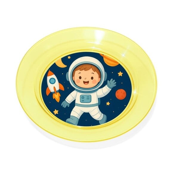Prato Acrílico Personalizado Festa Astronauta