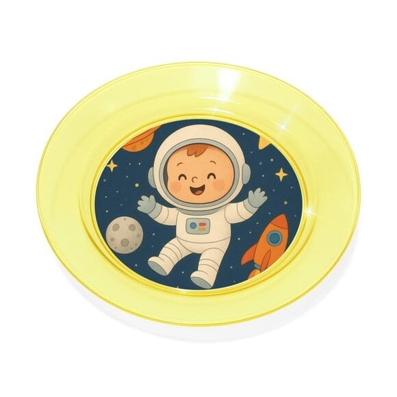 Prato Acrílico Personalizado Festa Astronauta Baby