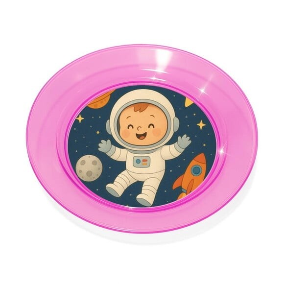 Prato Acrílico Personalizado Festa Astronauta Baby