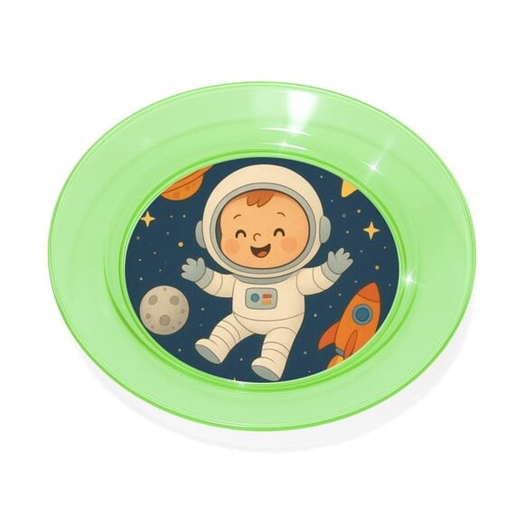 Prato Acrílico Personalizado Festa Astronauta Baby