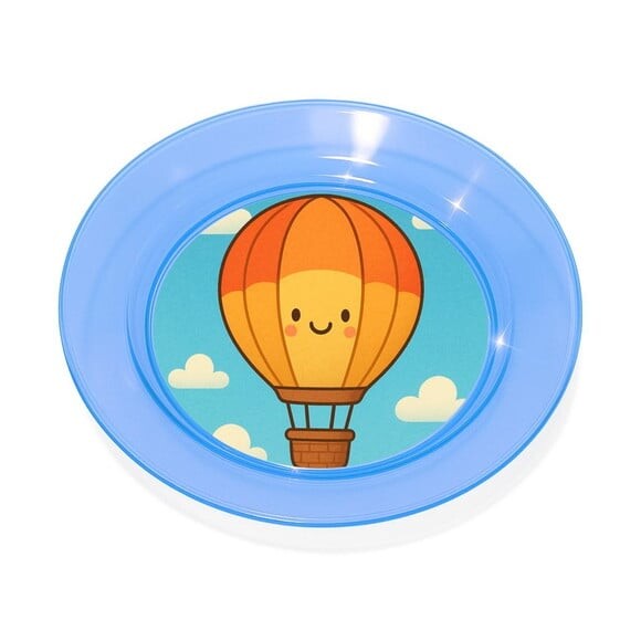 Prato Acrílico Personalizado Festa Balão de Ar Quente