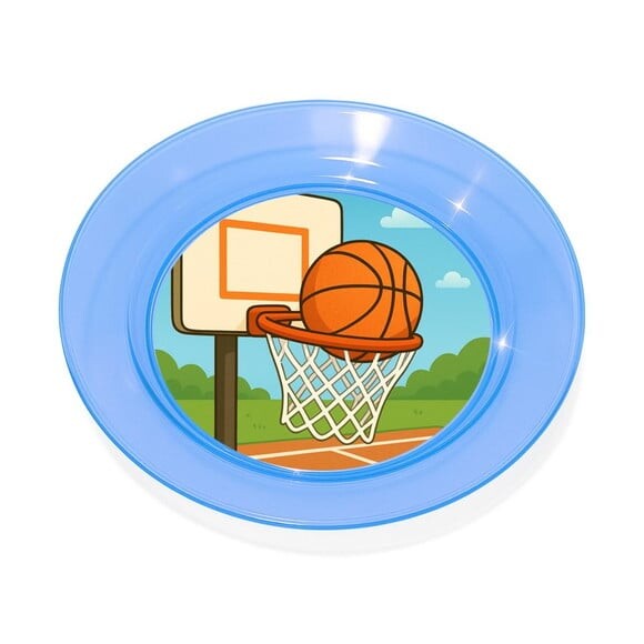 Prato Acrílico Personalizado Festa Basquete