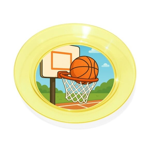 Prato Acrílico Personalizado Festa Basquete