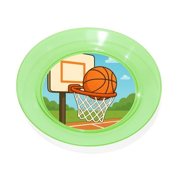 Prato Acrílico Personalizado Festa Basquete