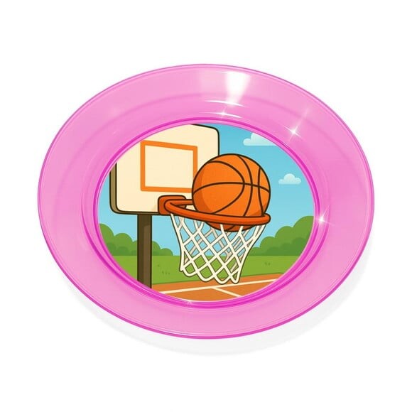 Prato Acrílico Personalizado Festa Basquete