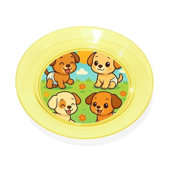 Prato Acrílico Personalizado Festa Cachorrinhos Baby