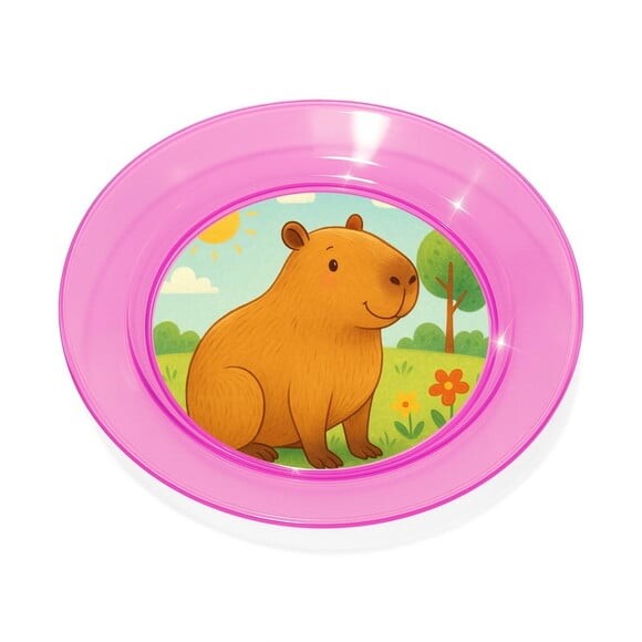 Prato Acrílico Personalizado Festa Capivara