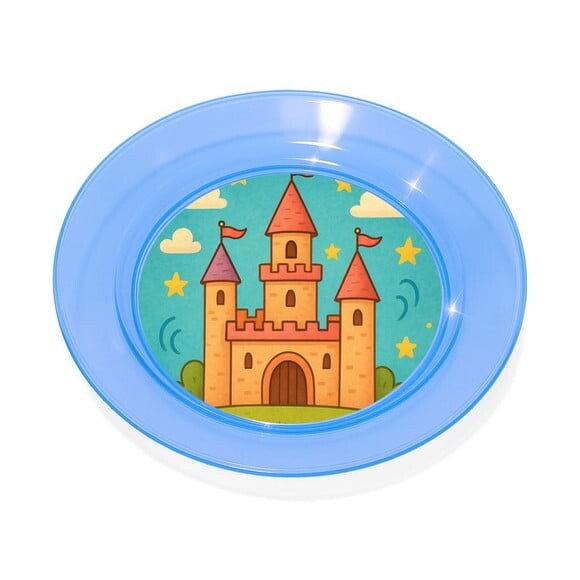 Prato Acrílico Personalizado Festa Castelo Encantado