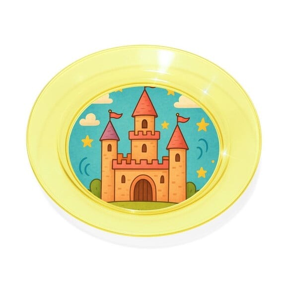 Prato Acrílico Personalizado Festa Castelo Encantado