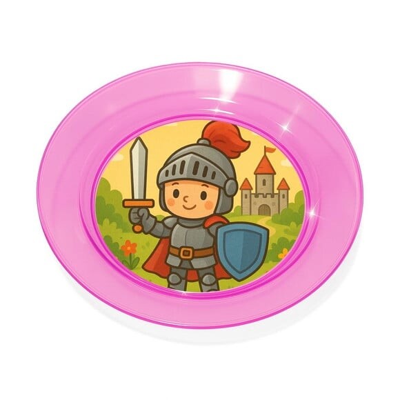 Prato Acrílico Personalizado Festa Cavaleiro Medieval
