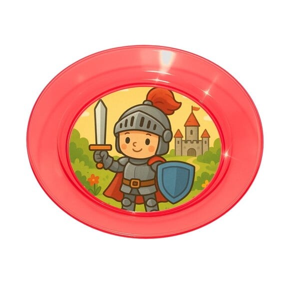 Prato Acrílico Personalizado Festa Cavaleiro Medieval
