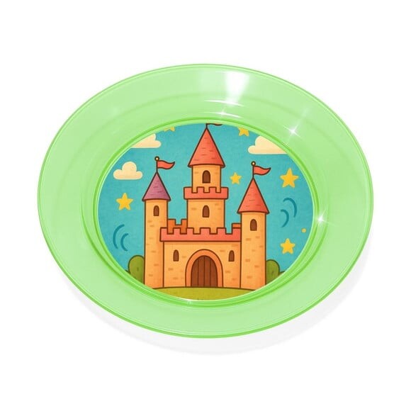 Prato Acrílico Personalizado Festa Castelo Encantado