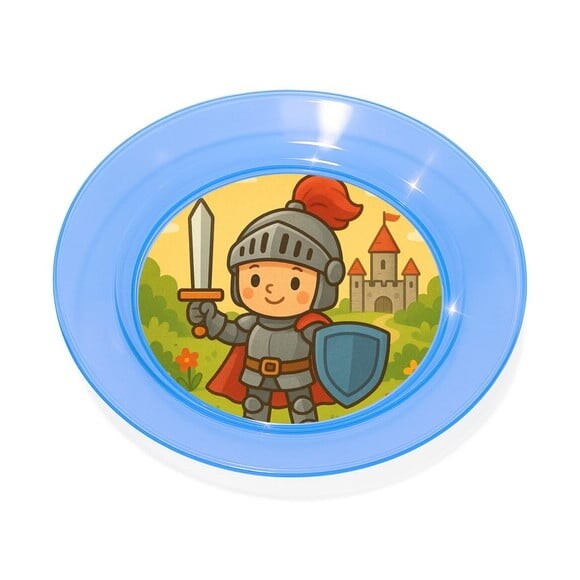 Prato Acrílico Personalizado Festa Cavaleiro Medieval