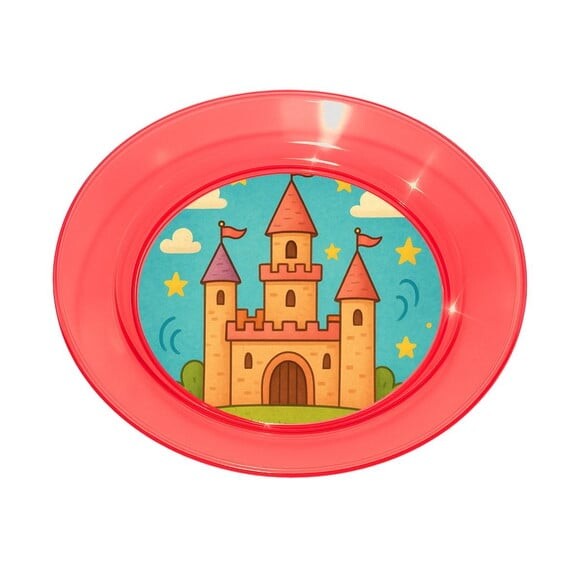 Prato Acrílico Personalizado Festa Castelo Encantado