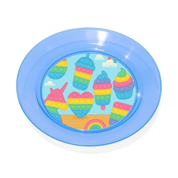 Prato Acrílico Personalizado Festa Fidget Toys