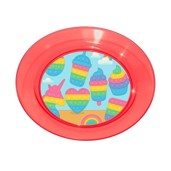 Prato Acrílico Personalizado Festa Fidget Toys