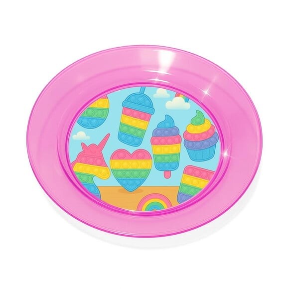Prato Acrílico Personalizado Festa Fidget Toys