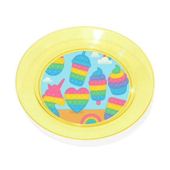 Prato Acrílico Personalizado Festa Fidget Toys