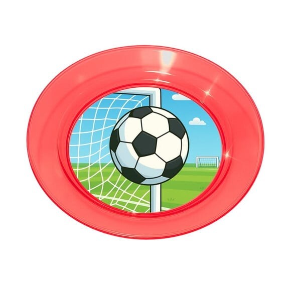 Prato Acrílico Personalizado Festa Futebol