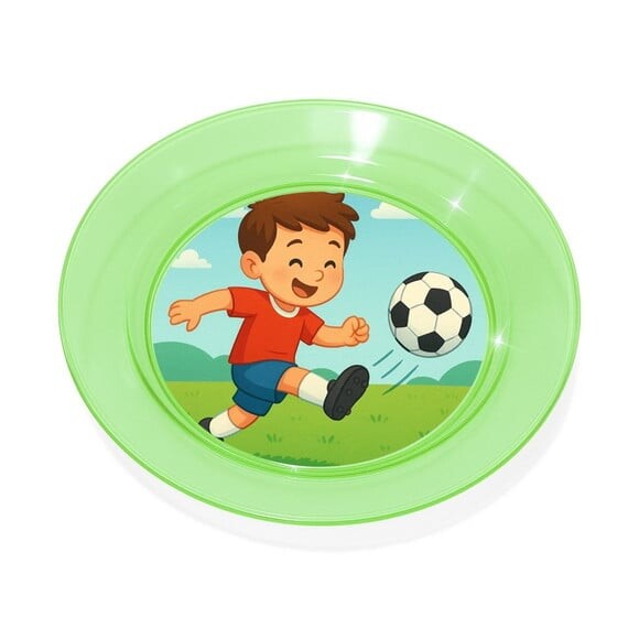 Prato Acrílico Personalizado Festa Jogador de Futebol
