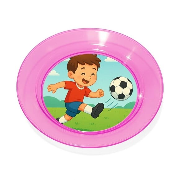 Prato Acrílico Personalizado Festa Jogador de Futebol