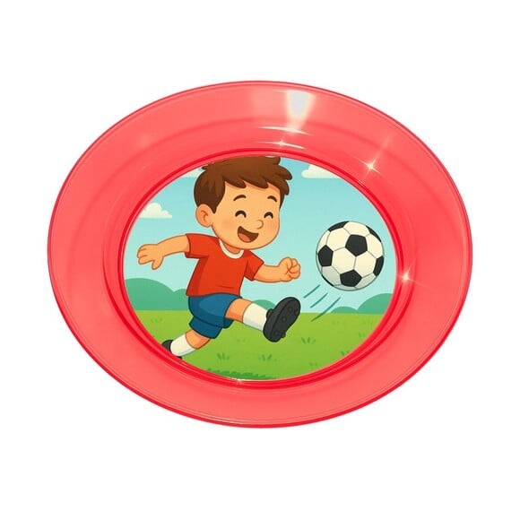 Prato Acrílico Personalizado Festa Jogador de Futebol