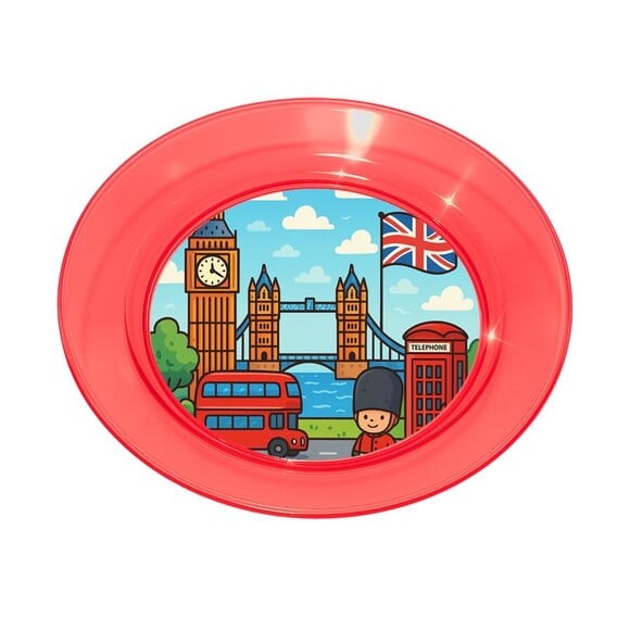 Prato Acrílico Personalizado Festa Londres