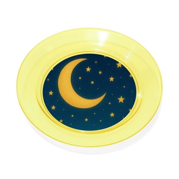 Prato Acrílico Personalizado Festa Lua e Estrelas